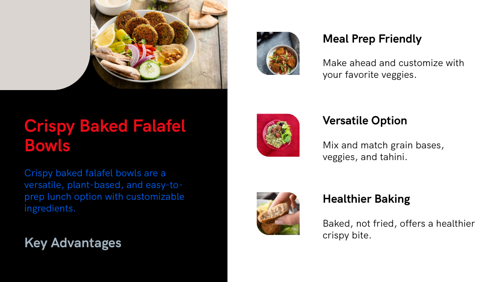 Crispy Baked Falafel Bowls