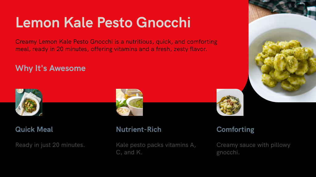 Lemon Kale Pesto Gnocchi