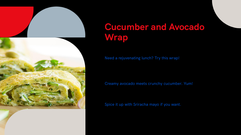 Cucumber and Avocado Wrap