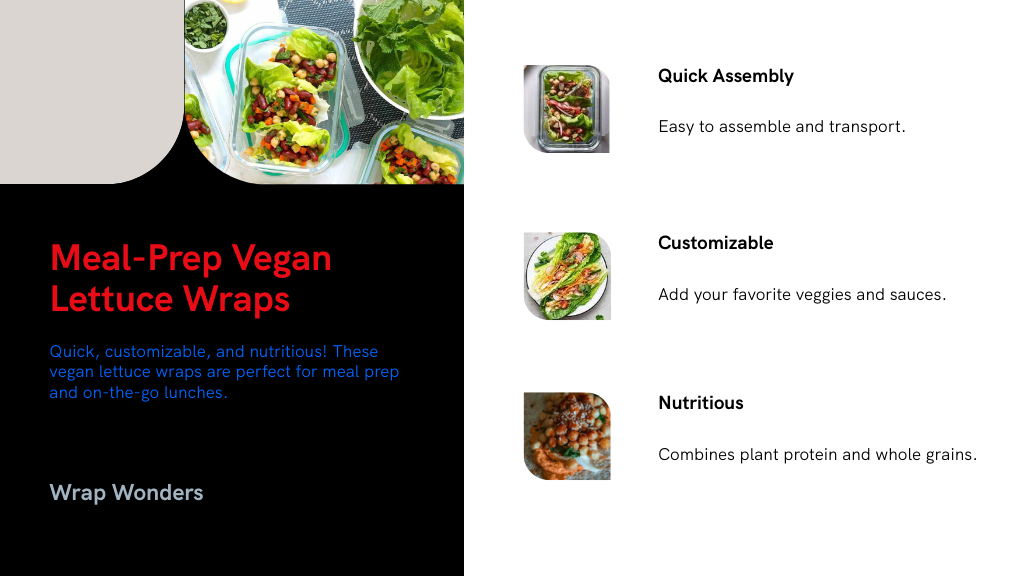 Meal-Prep Vegan Lettuce Wraps