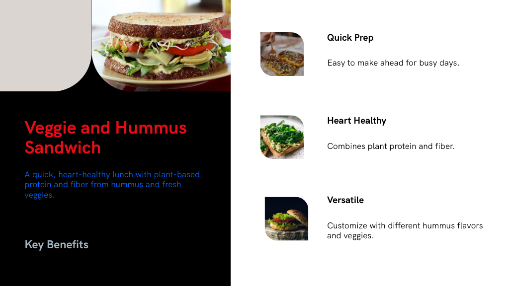 Veggie and Hummus Sandwich
