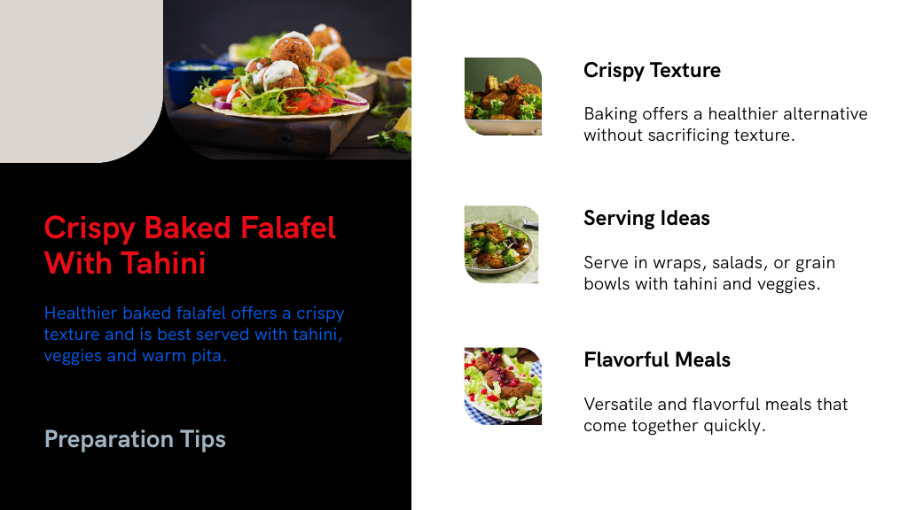 Crispy Baked Falafel With Tahini