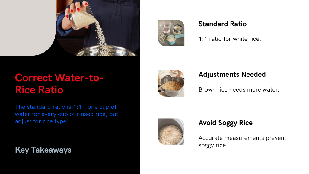 Correct Water to Rice Ratio