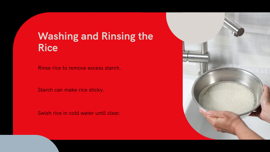 Washing and Rinsing the Rice