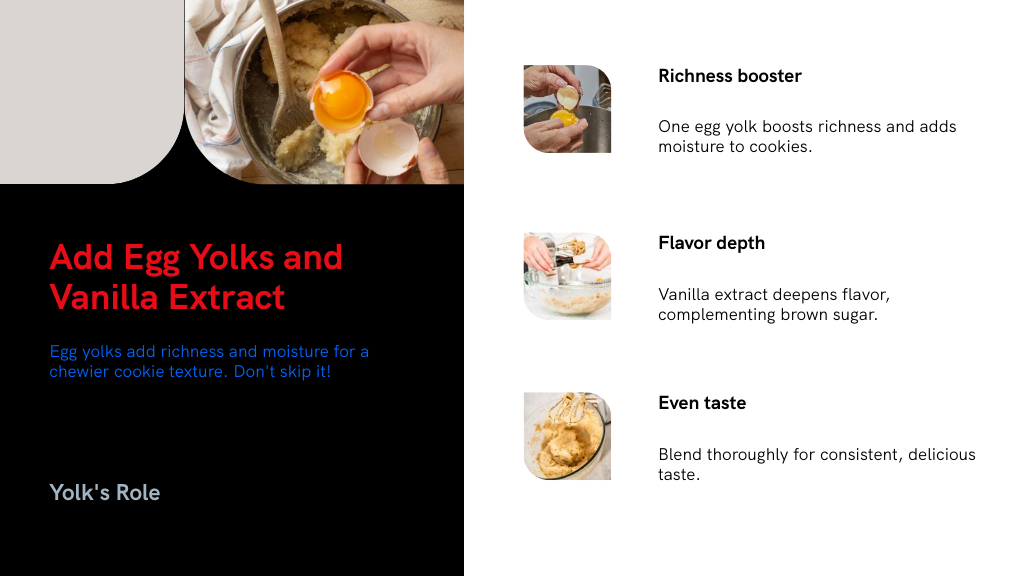 Add Egg Yolks and Vanilla Extract
