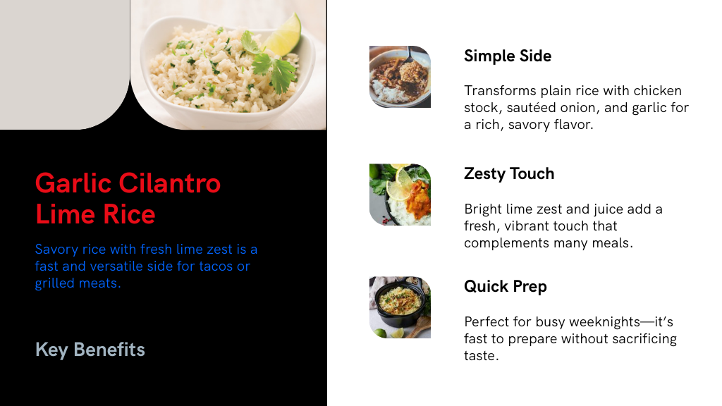 Garlic Cilantro Lime Rice