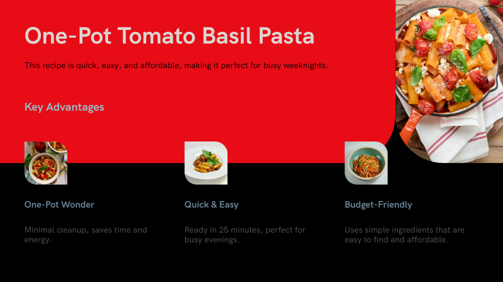 One-Pot Tomato Basil Pasta