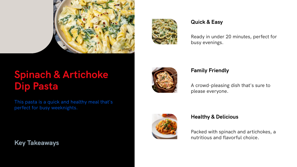 Spinach and Artichoke Dip Pasta