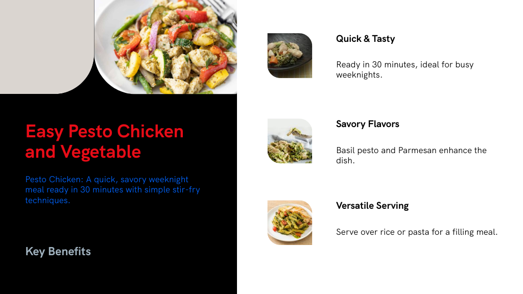 Easy Pesto Chicken and Vegetable