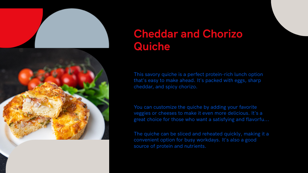 Cheddar and Chorizo Quiche