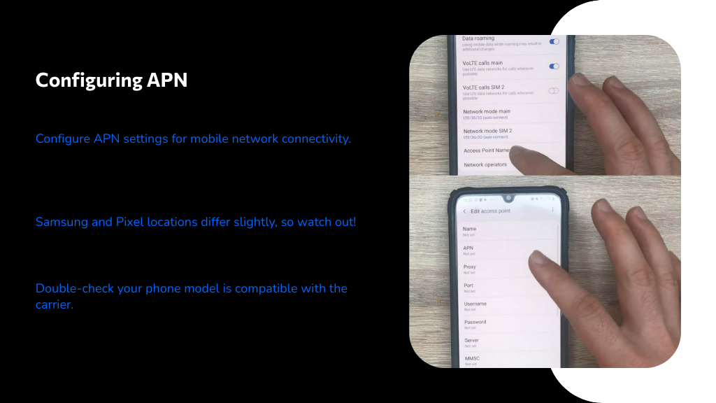 Configuring APN