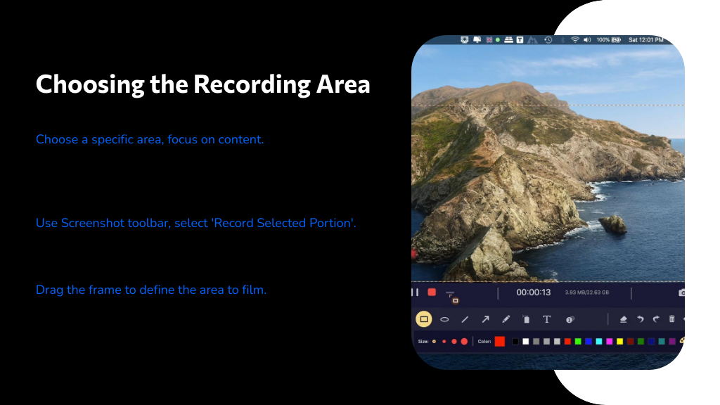Choosing the Recording Area