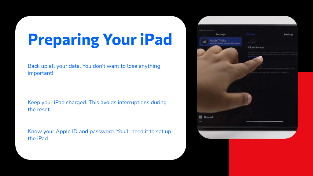 Preparing Your iPad