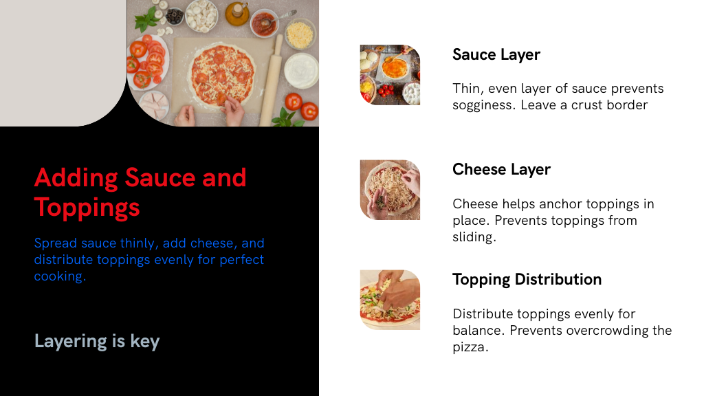 Adding Sauce and Toppings