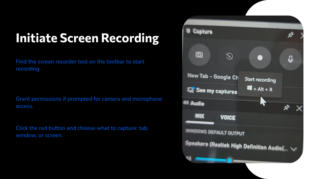 Initiate Screen Recording