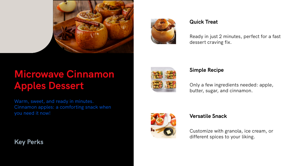 Microwave Cinnamon Apples Dessert