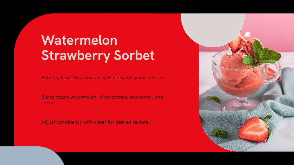Watermelon Strawberry Sorbet