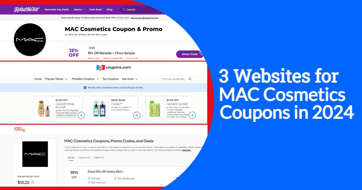 3 Best Websites for MAC Cosmetics Coupons in 2024