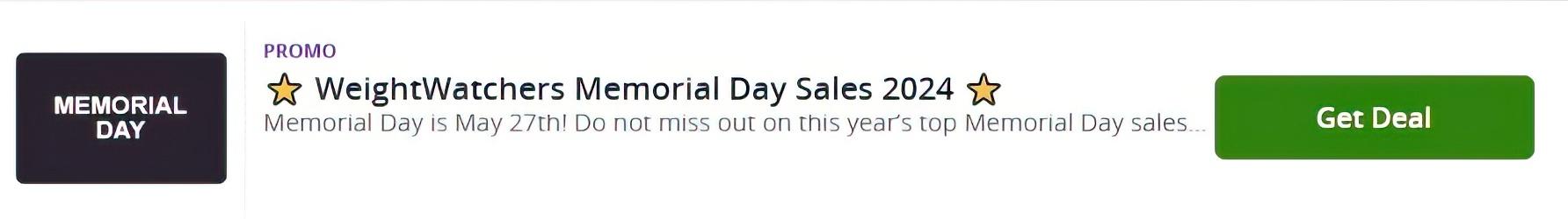 Memorial Day Sales